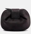 Gabriela Hearst Demi Suede Clutch In Gray