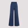 Gabriela Hearst Womens Denim Norman Wide-leg High-rise Cotton And Linen Trousers In Blue