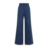 Gabriela Hearst Womens Denim Norman Wide-leg High-rise Cotton And Linen Trousers In Blue