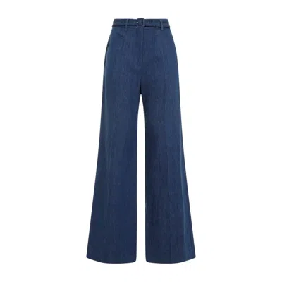GABRIELA HEARST GABRIELA HEARST DENIM BLUE RECYCLED COTTON NORMA PANTS