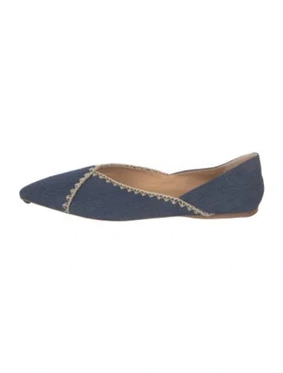 Pre-owned Gabriela Hearst Denim Flats In Blue