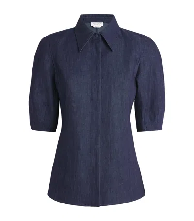 Gabriela Hearst Denim Sansi Shirt In Navy