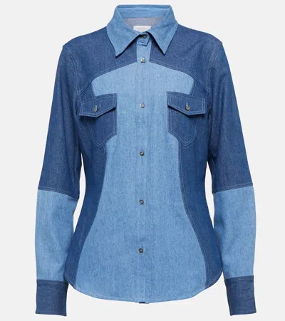 Gabriela Hearst Denim Shirt In Medium/dark Wash