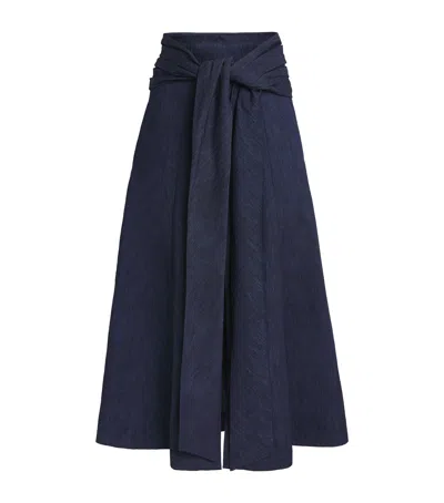Gabriela Hearst Denim Zivan Maxi Skirt In Blue