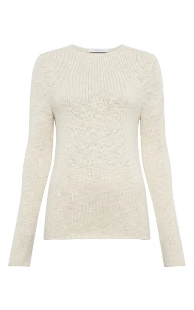 Gabriela Hearst Deva Knit Sweater In Ivory Cashmere