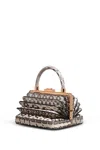 Gabriela Hearst Diana Bag In Black & Ivory Snakeskin In Black/ivory