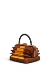 Gabriela Hearst Diana Bag In Cognac, Yellow & Black Nappa Leather In Cognac/yellow/black
