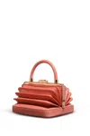 Gabriela Hearst Diana Bag In Coral Snakeskin In Coral