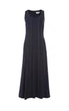 Gabriela Hearst Diaz Dress In Cotton Hemp In Dark Navy
