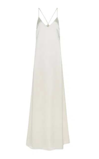 Gabriela Hearst Dinah Silk Midi Slip Dress In Ivory