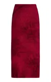 Gabriela Hearst Dorcas Cashmere Midi Skirt In Red
