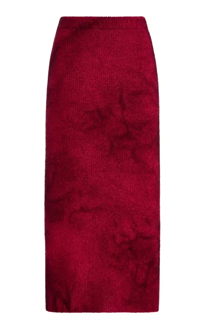 Gabriela Hearst Dorcas Cashmere Midi Skirt In Red
