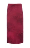 Gabriela Hearst Dorcas Knit Midi Skirt In Bordeaux Cashmere
