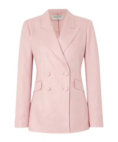 Gabriela Hearst Double Breasted Blazer In Pink