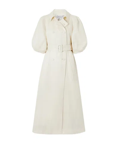 Gabriela Hearst Double-breasted Trench Coat In White