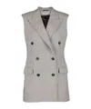 Gabriela Hearst Mayte Vest In Light Grey Melange Cashmere Linen In Gray