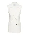 Gabriela Hearst Double-breasted Vest In White