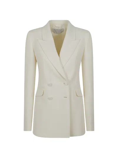 Gabriela Hearst Double-breasted Peaked-lapel Blazer In White