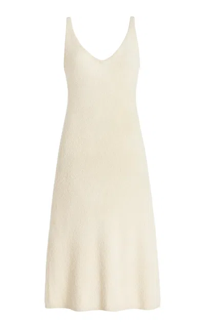GABRIELA HEARST DOWNS KNIT SLIP MIDI DRESS IN IVORY SILK CASHMERE