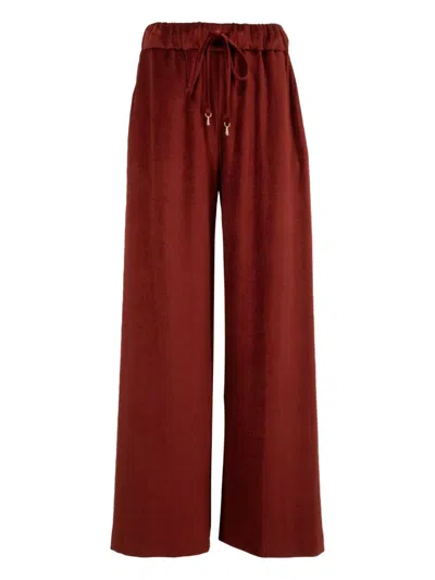Gabriela Hearst Drawstring Trousers In Burgundy