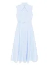 Gabriela Hearst Becca Belted Cotton Poplin Maxi Shirt Dress