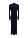 Gabriela Hearst Ardor Cashmere-blend Ribbed Midi Dress In Blue