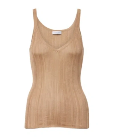 Gabriela Hearst Drevan Silk Tank Top In Brown