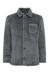 Gabriela Hearst Drew Overshirt In Dark Grey Virgin Wool Silk Cashmere Fur In Dark Grey