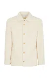 GABRIELA HEARST DREW OVERSHIRT IN IVORY CASHMERE BOUCLE