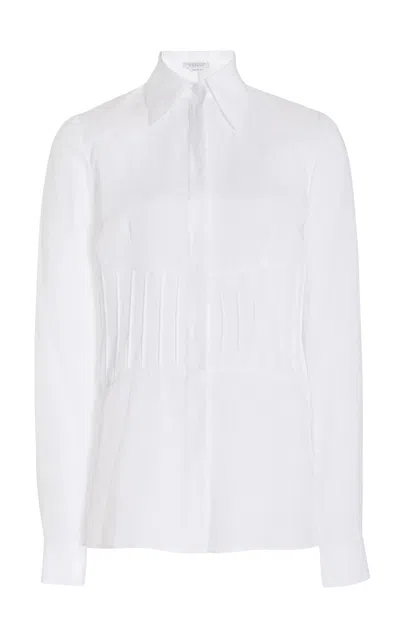 GABRIELA HEARST DUFF TOP IN WHITE ALOE LINEN