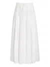 Gabriela Hearst Dugald Pleated Maxi Skirt In White