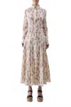 Gabriela Hearst Dugald Pleated Skirt In Ivory Multi In Multi