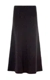 Gabriela Hearst Eden Knit Maxi Skirt In Charcoal Multi Aran Cashmere In Multi