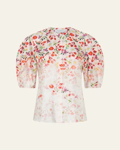 Gabriela Hearst Womens Nude Multi Small Edify Floral-print Silk Top