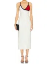 Gabriela Hearst Edina Crochet And Suede-trimmed Wool Midi Dress In Multi