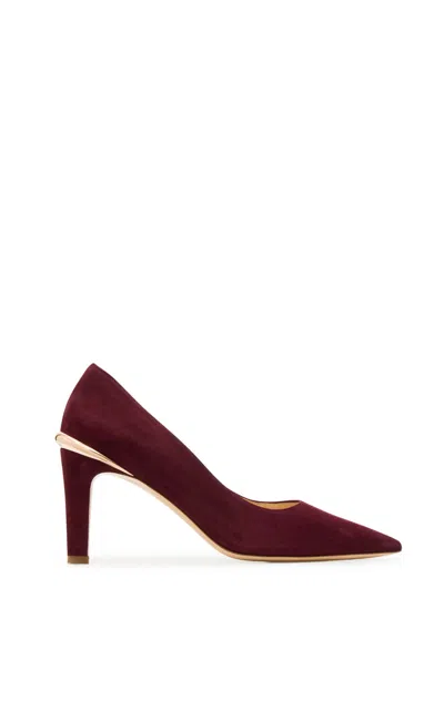 Gabriela Hearst Edwina High Heel Stiletto Pump In Bordeaux Suede In Burgundy