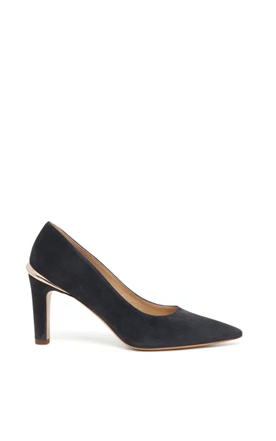 Gabriela Hearst Edwina High Heel Stiletto Pump In Charcoal Suede In Gray