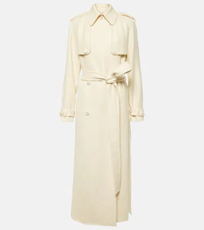 Gabriela Hearst Eithne Silk And Wool Trench Coat In Ivory