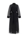 Gabriela Hearst Eithne Belted Silk Trench Coat In Black