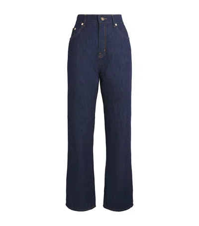 Gabriela Hearst Elara High-rise Bootcut Jeans In Blue