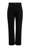 Gabriela Hearst Elara Rigid High-rise Cropped Jeans In Black