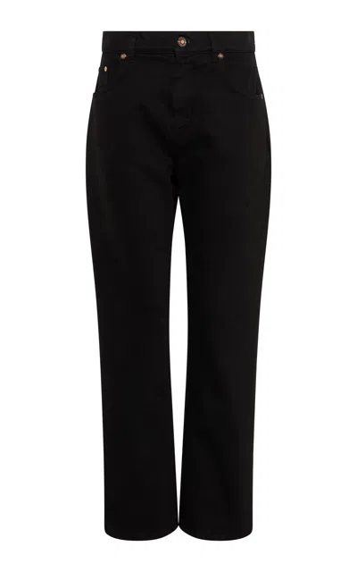 Gabriela Hearst Elara Rigid High-rise Cropped Jeans In Black