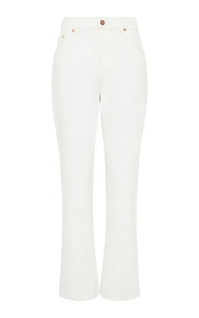 Gabriela Hearst Elara Rigid High-rise Cropped Jeans In White