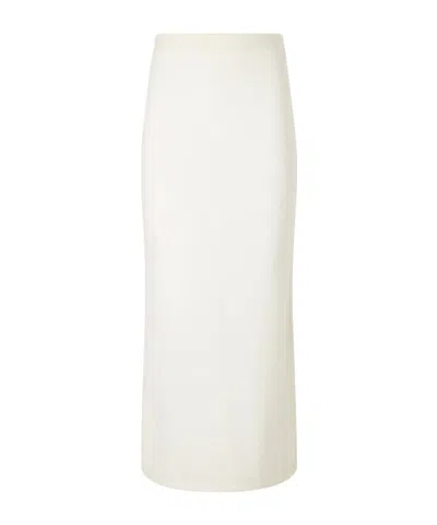 Gabriela Hearst Elastic Waist Midi Skirt In Neutral
