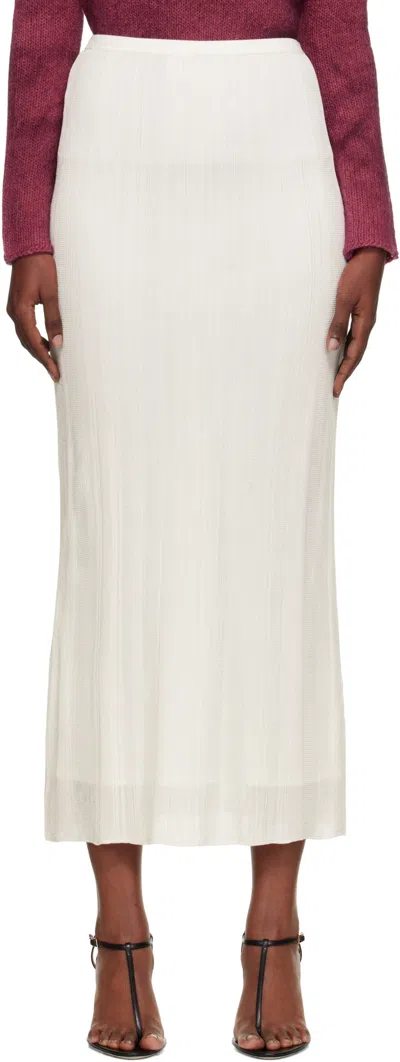 Gabriela Hearst Elastic Waist Skirt In White