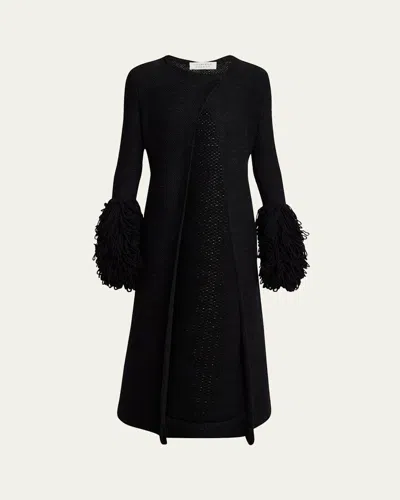 Gabriela Hearst Elete Textured Cashmere Coat In Black