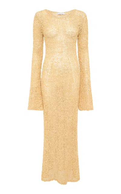 Gabriela Hearst Elinea Knit Maxi Dress In Gold