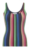 Gabriela Hearst Elowen Cashmere-silk Striped Tank Top