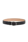 Gabriela Hearst Elster Buckle Belt In Black Leather In Black