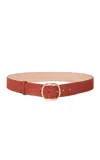 Gabriela Hearst Elster Buckle Belt In Burnt Sienna Suede In Brown